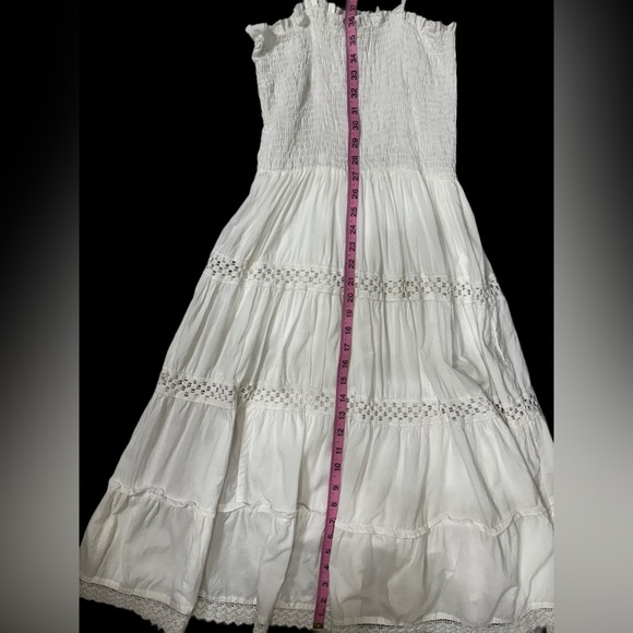 💙 Used white maxi dress 100% Cotton - Picture 2 of 8